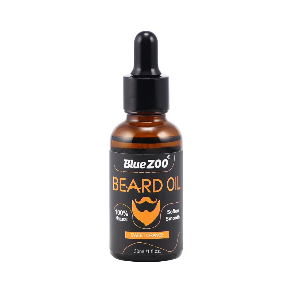 30ml bluezoo Beard Wax Oil Tasteless Sandalwood Orange Eucalyptus 4 Taste Gift for Men Hot Selling | Красота и здоровье