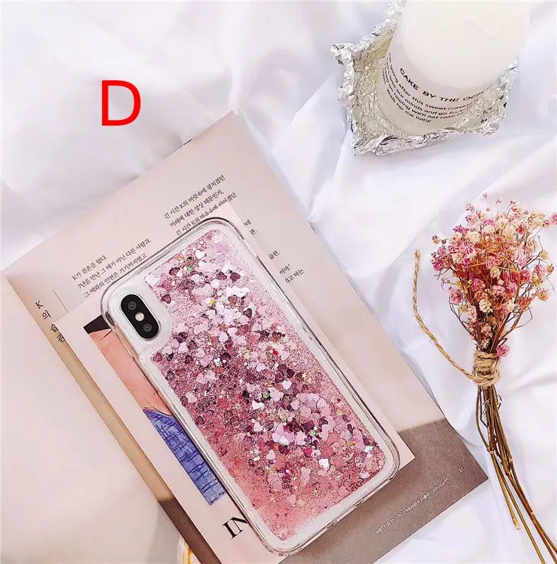 Прозрачный чехол для Samsung Galaxy J4 J6 J8 2018 A6 Plus S9 S10 задняя крышка с зыбучим песком|Бамперы| |