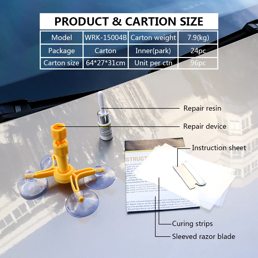 Набор для ремонта ветрового стекла инструмент удаления царапин и трещин на