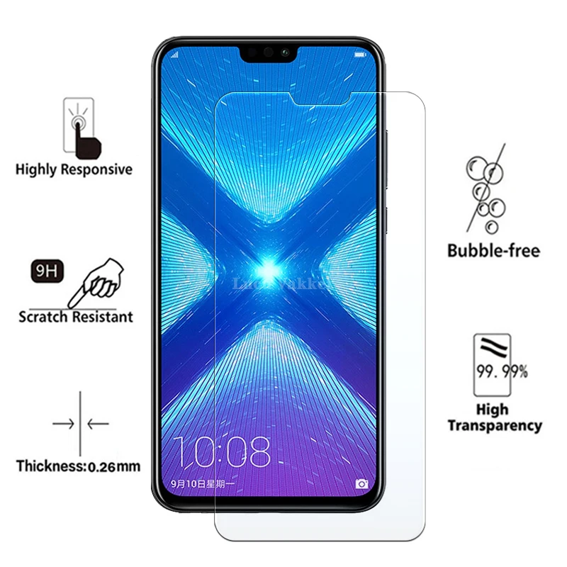Закаленное стекло для Honor 8 9 10 Lite 8a Pro 8x 8c 8s 9x Защитное экрана Защитная пленка Huawei A X