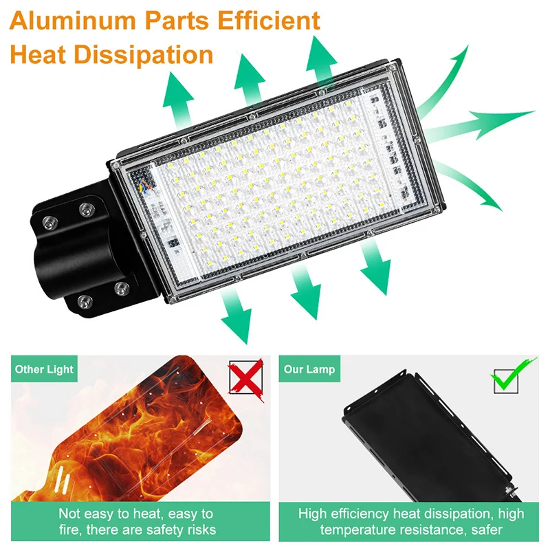 100W Street Lamp Outdoor Spotlight 50W Flood Light LED Lighting 220V Waterproof Wall For Country House | Лампы и освещение