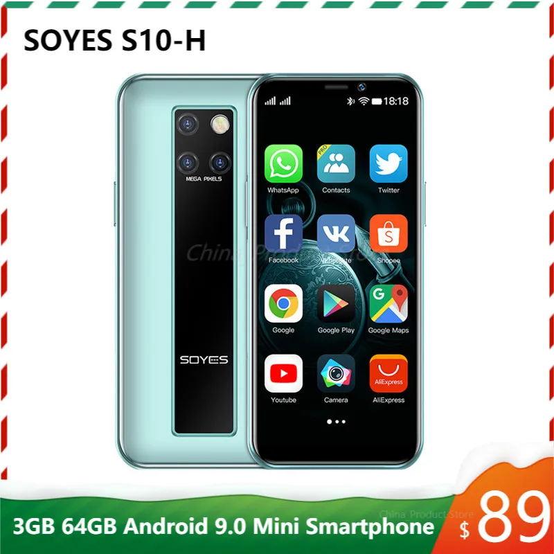 Смартфон SOYES S10 H Mini 4G LTE 3G + 64 ГБ MTK6379 Android мобильный телефон 9 0 дюйма|Смартфоны| |