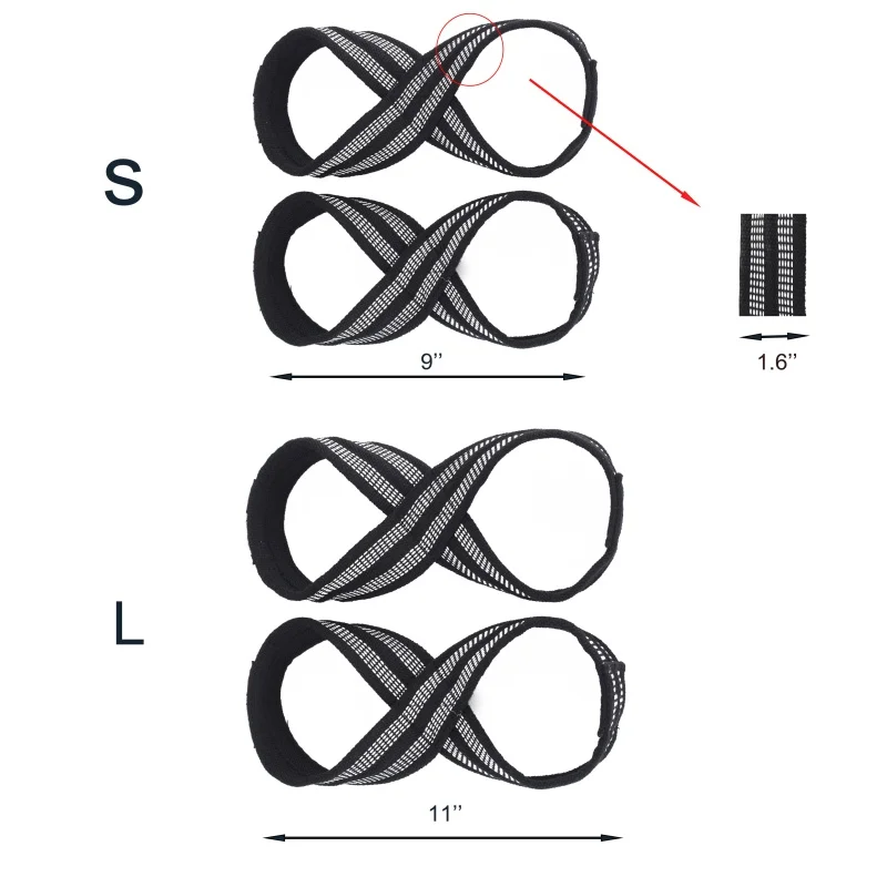Figure 8 Weight Lifting Straps DeadLift Wrist Strap For Pull-ups Horizontal Bar Powerlifting Belt Gym Fitness Bodybuilding | Спорт и