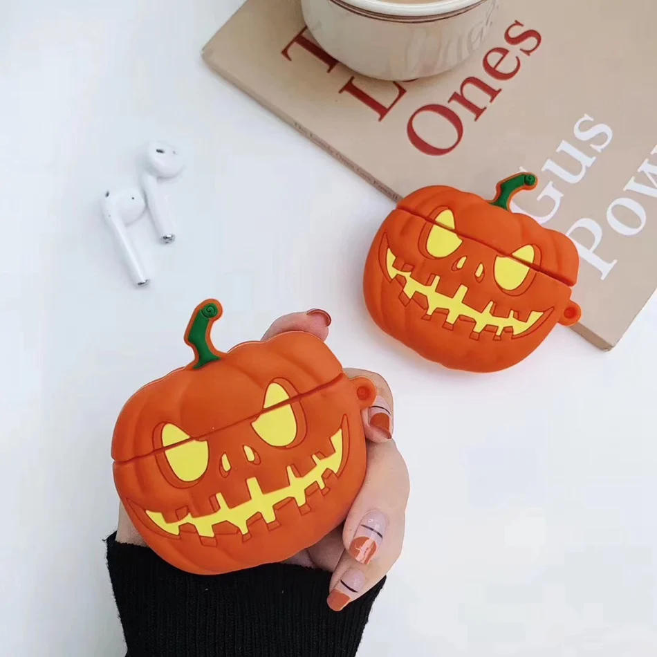 3D Медведь Тыква наушники в форме кота чехол для AirPods силиконовый олень милый мультфильм чехол для Apple Air pods чехол аксессуары коробка