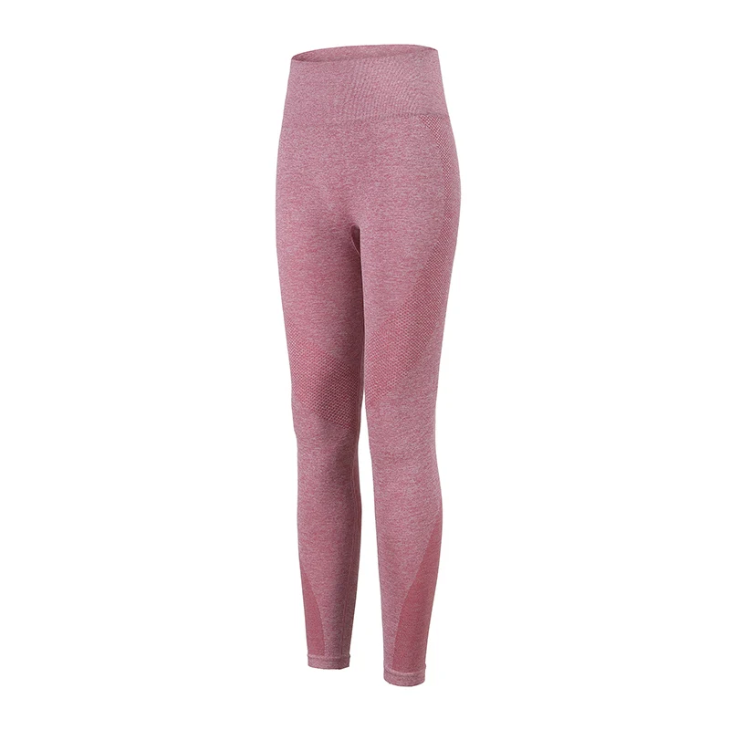 Oyoo розовые бесшовные леггинсы дышащие спортивные штаны для фитнеса женские