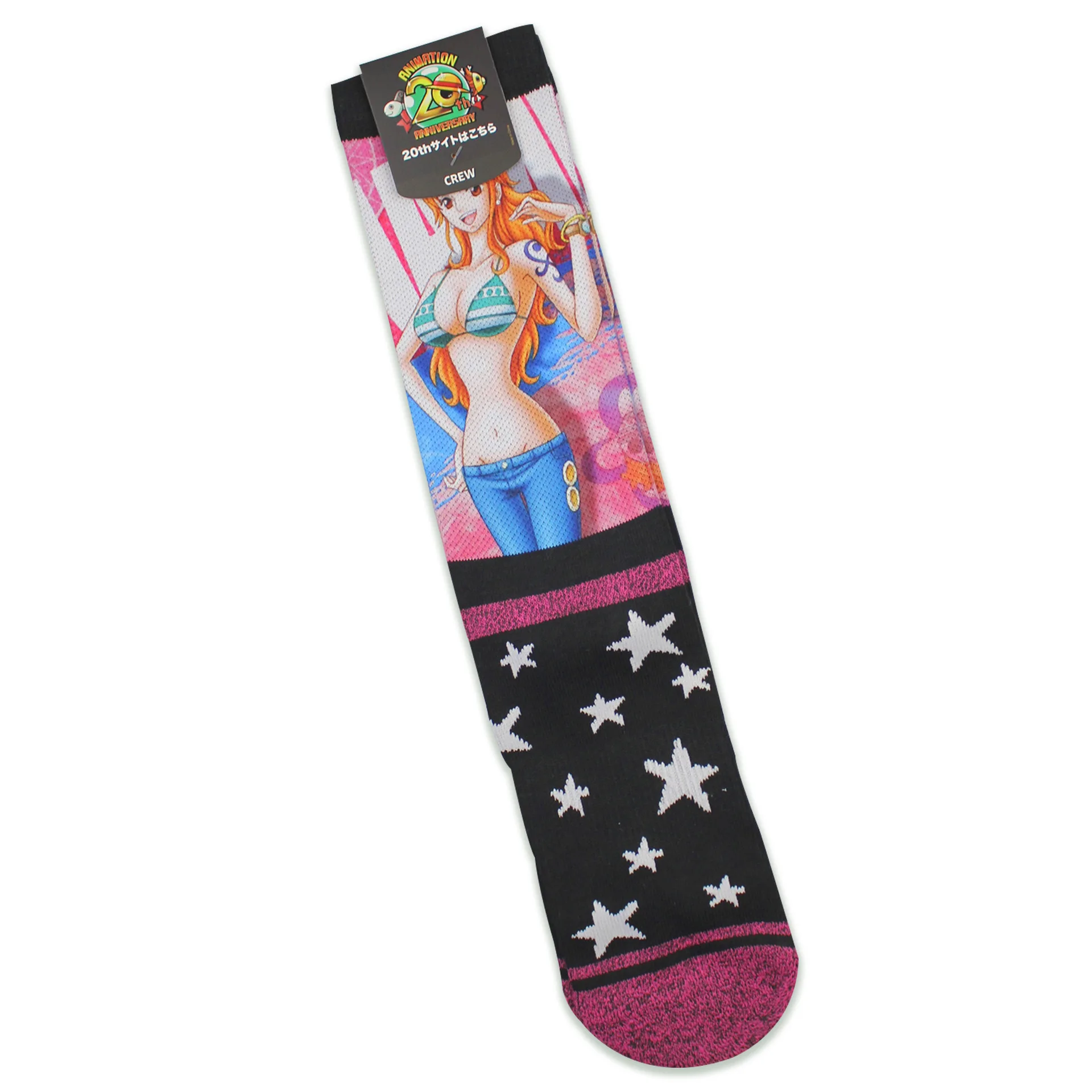 Новая печать One Piece Nami Monkey D Luffy Roronoa Zoro Portgas пиратские хлопковые носки модели