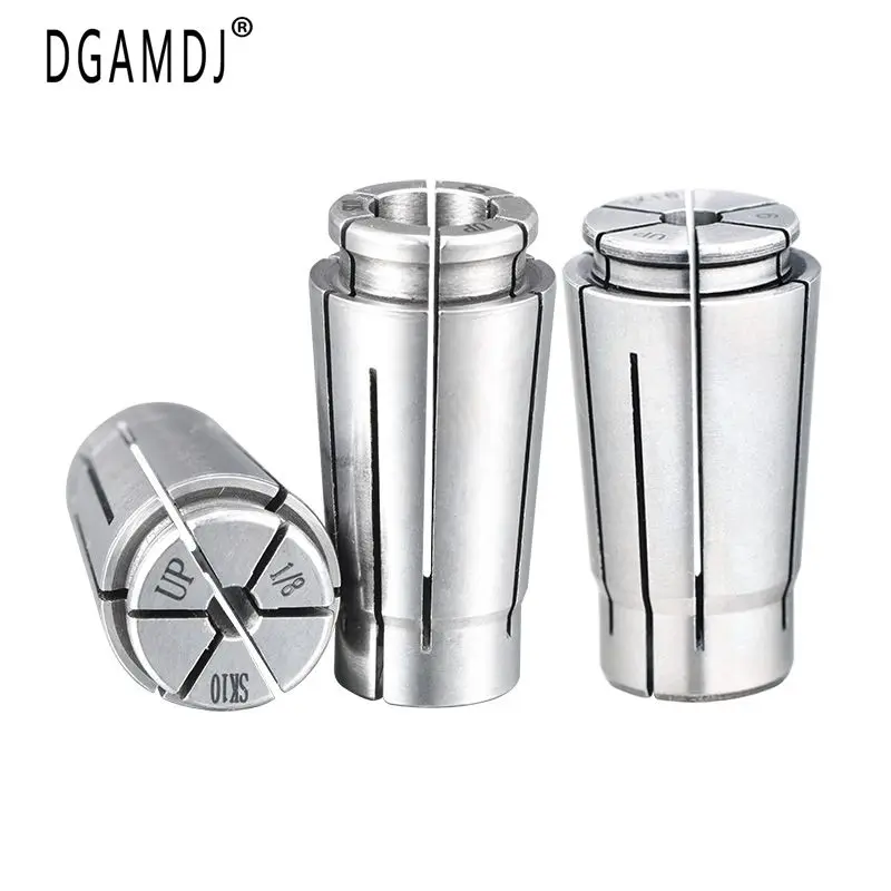 Free shipping UP 0.005 high precision 1pcs SK16 2MM-16MM 1/8 collet SK10 collet 2mm- 10mm for SK16 SK10 handle CNC Milling chuck