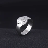 anime shaman king ring asakura hao five pointed star silver cosplay prop ring for women men party accessories gift jewelry