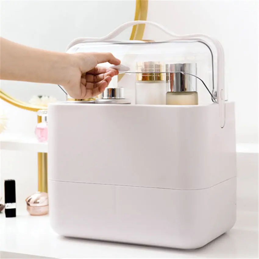 Чистая красная коробка для приема косметики пыленепроницаемый бытовой