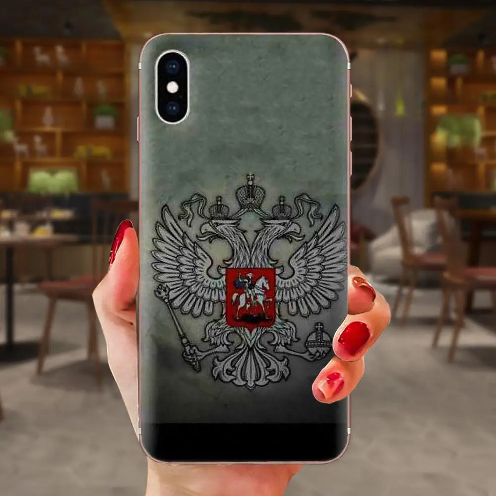 ТПУ дизайн под заказ для Xiaomi Redmi 3 3S 4 4A 4X 5 6 6A 7 K20 Note 2 5A Plus Pro российский герб оружия