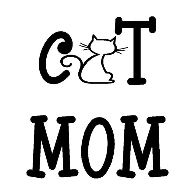 

13.2X15CM CAT MOM Funny Unique Pet Vinyl Graphic Decal Car Sticker