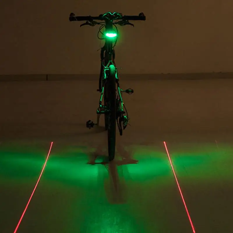 Bicycle LED Taillight Safety Warning Light 7 mode + 2 Laser Lamp Night Mountain Bike Rear Set Bycicle Accessories | Спорт и