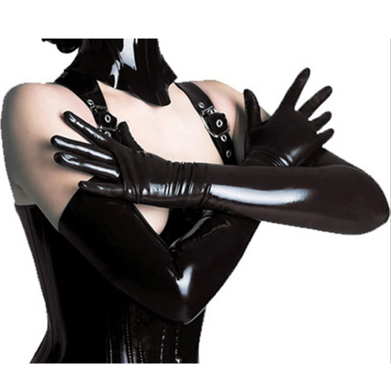 Женская сексуальная Длинная латексная перчатка женская одежда в стиле джаз