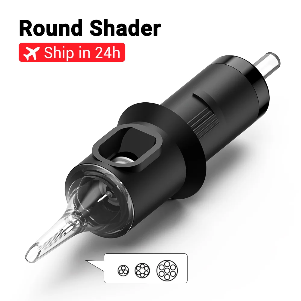 STIGMA 50pcs Tattoo Needles Round Shader Revolution Disposable Cartridge for Tattoos Pen Machines #10 (0.30mm) #12(0.35mm) | Красота и