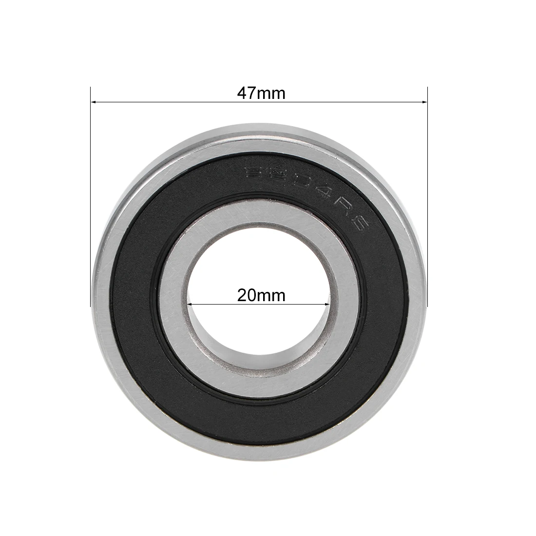 

uxcell 6204-2RS Deep Groove Ball Bearings Z2 20x47x14mm Double Sealed Carbon Steel 2pcs