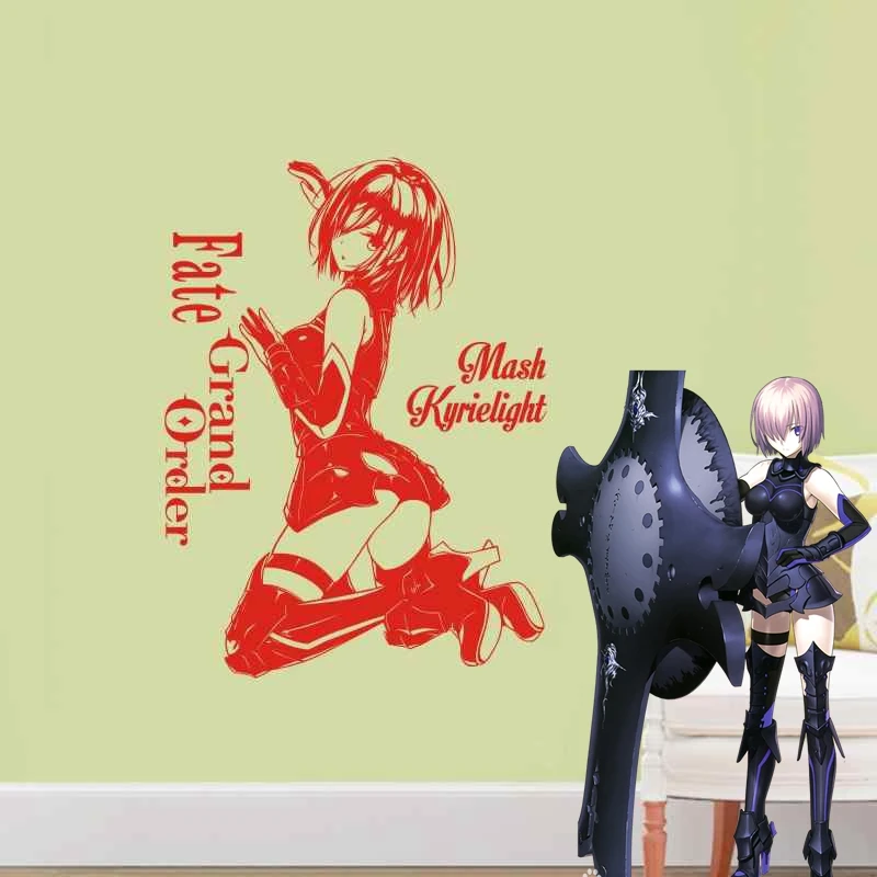 Mash Kyrielight Настенная Наклейка FGO Shielder виниловая настенная наклейка s Декор для дома