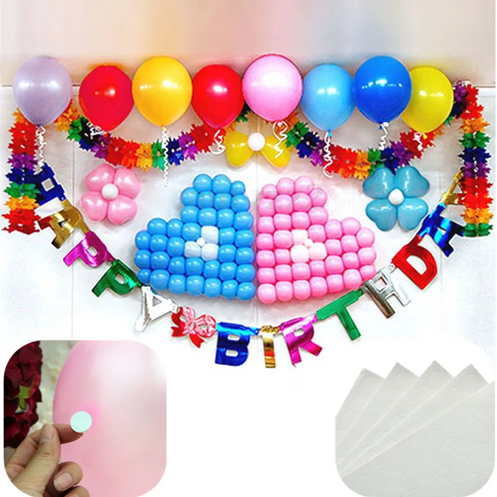 

100pcs DIY Stickers Practical White Round Pads Dot Stickum Magic Sticker Double Sided Adhesive Hooks Disks Balloons 15MM