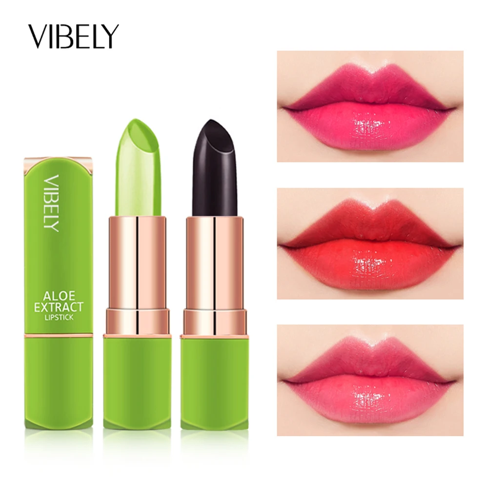 

VIBELY New 7 Color Color Mood Changing Lip Balm Natural Aloe Vera Lipstick Long Lasting Moisturizing Makeup Cosmetics for Women