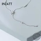 INZATT Настоящее серебро 925 пробы жемчужное ожерелье-чокер с кулоном из бисера модные женские минималистичные ювелирные украшения Богемные аксессуары