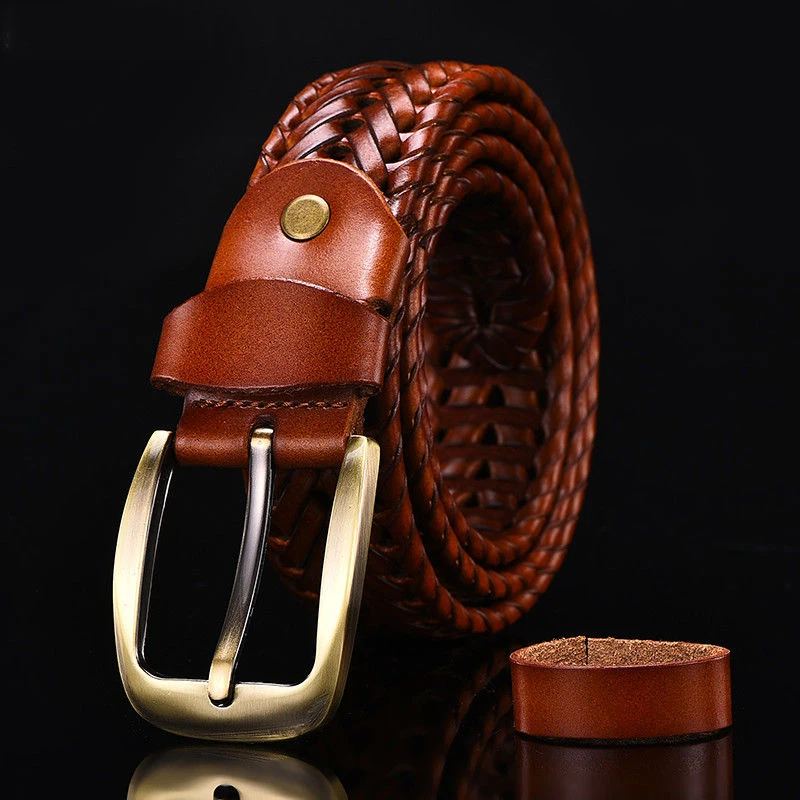 Belt Men's Woven Belt Handmade Belt Korean Version Of The Wild Simple Design Trendy Casual Men And Women Couples Fashion Belt