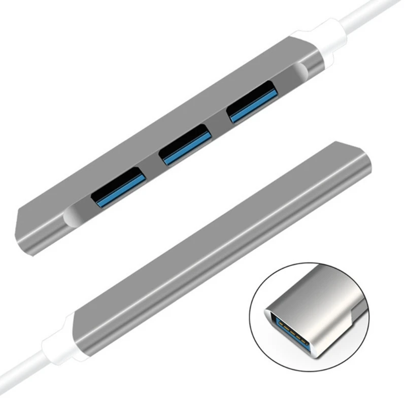 

High-speed Transmission USB Hub 4 Port USB 3.0 Data Hub Aluminum USB Docking Station Splitter Mini USB Hub Extensions