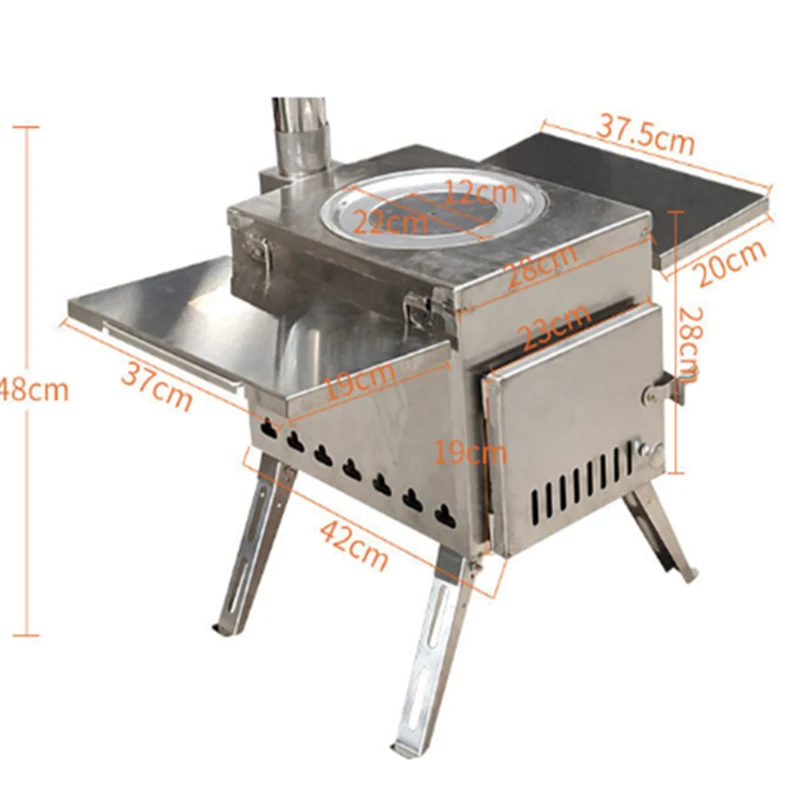 

Wood Stove Stainless Steel Wood Stove Portable Camping Stove
