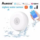 Датчик утечки воды Tuya Zigbee, умный погружной датчик с приложением для контроля утечки воды, работает с автоматизированным краном Zigbee