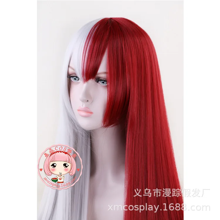 Мой герой Academia Todoroki Shoto женский длинный парик карнавальный костюм Boku no Hero красные