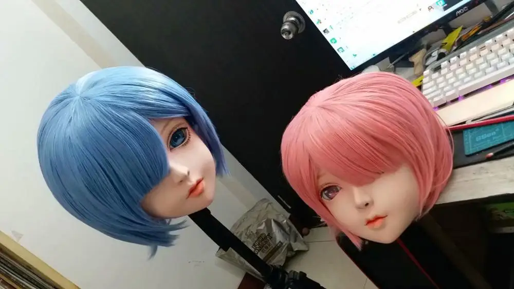 

(NEW-23) Handmade Female Full Head Silicone Mask Kigurumi Cosplay Masks Crossdresser BJD Doll KIG Cosplay Anime