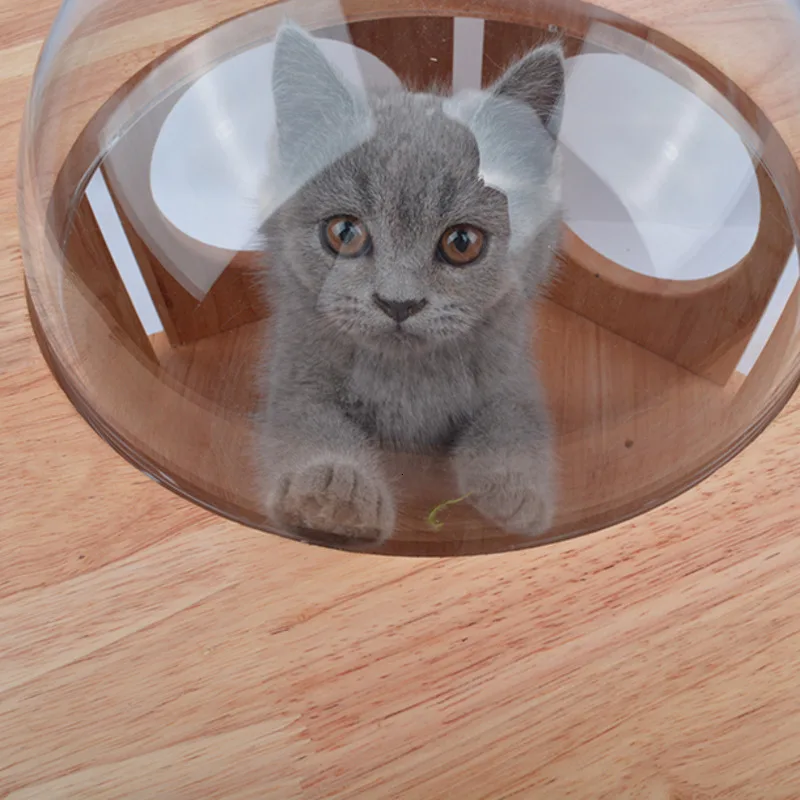 Деревянный домик для кошек шестигранная платформа прыжков и скалолазания