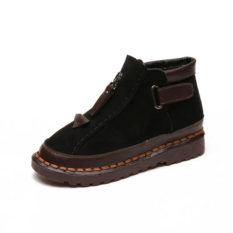 

okkdey Booties women shoes 2020 fashion hook & loop solid autumn platform shoes woman ankle boots ladies shoes botas mujer