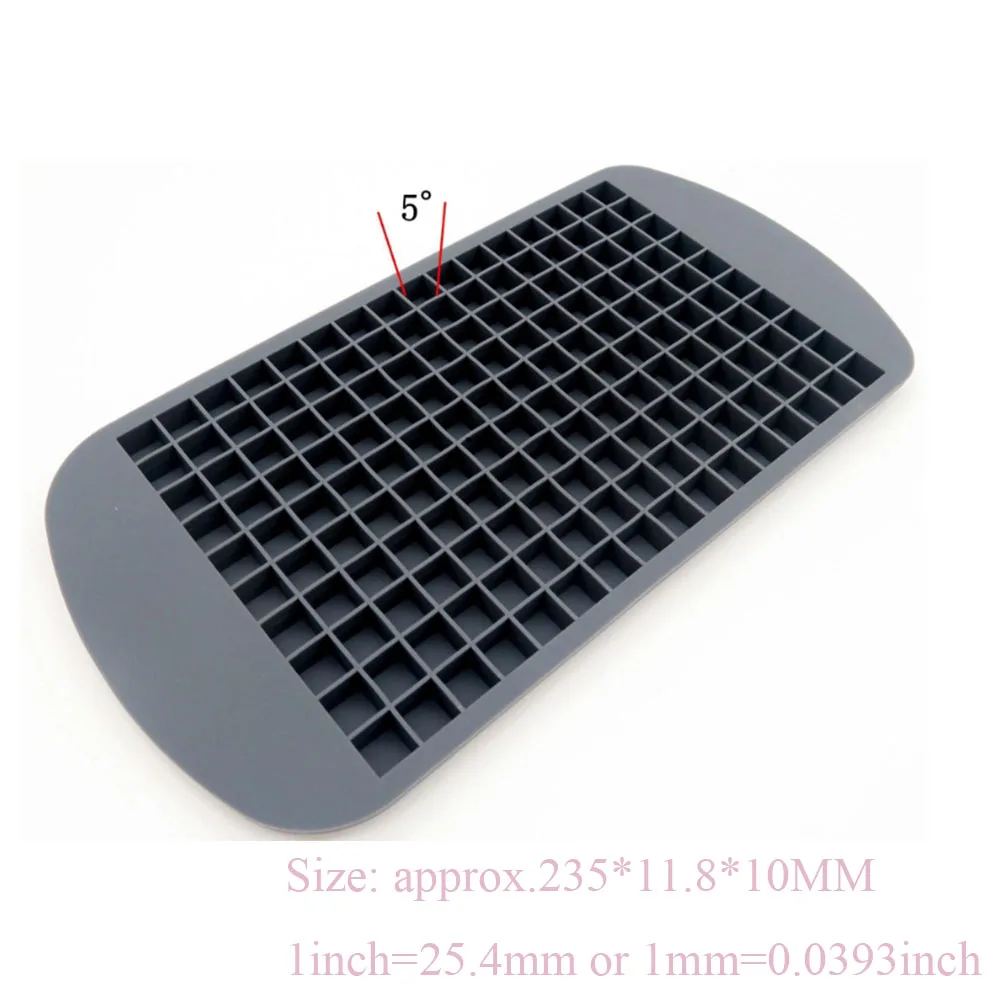 160 Grid Small Square Food Grade Silicone Tile Ice Crushed Cube Mold Kitchen Supplies |