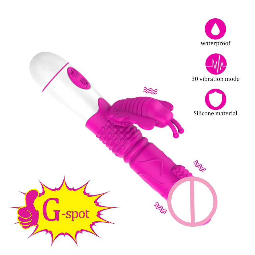 G точка 30 скоростной Массажер клитор стимулирует фаллоимитатор кролик вибратор