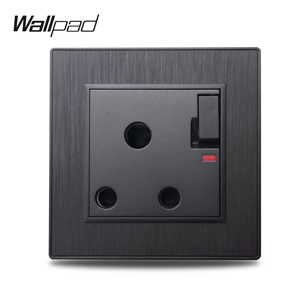 Электрическая розетка Wallpad S6 15A настенная с 3 круглыми контактами Южной Африки