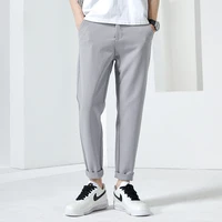 dimi korean style slim trousers high quality pant new classic mens casual pants business fashion khaki elastic regular fit