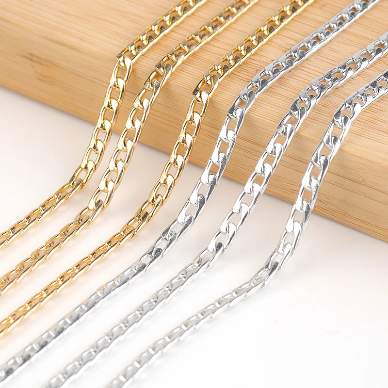 Цепочка для очков Мужская/женская цепь из кубинской панцирной цепи алюминия 5