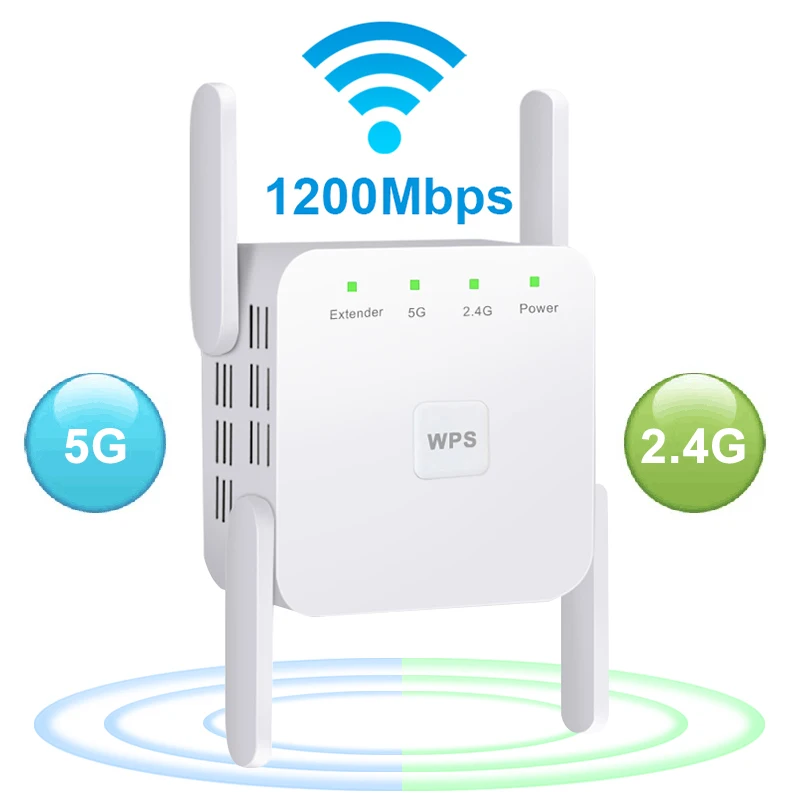 Wi-fi 5 ГГц Wi-fi ретранслятор Беспроводной расширитель Wi-fi 1200 Мбит/с усилитель WiFi 802.11N длинный Диапазон Wi-fi усилитель сигнала 2,4G, Wi-fi, повторитель