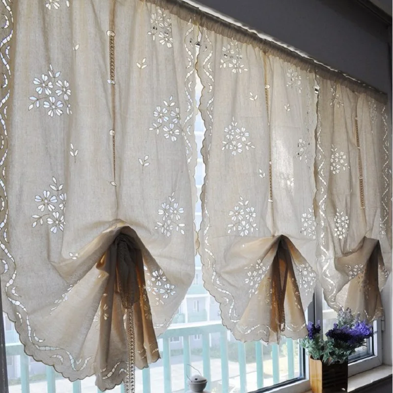 Прозрачные бежевые и белые занавески для скульптур окна римские гостиной