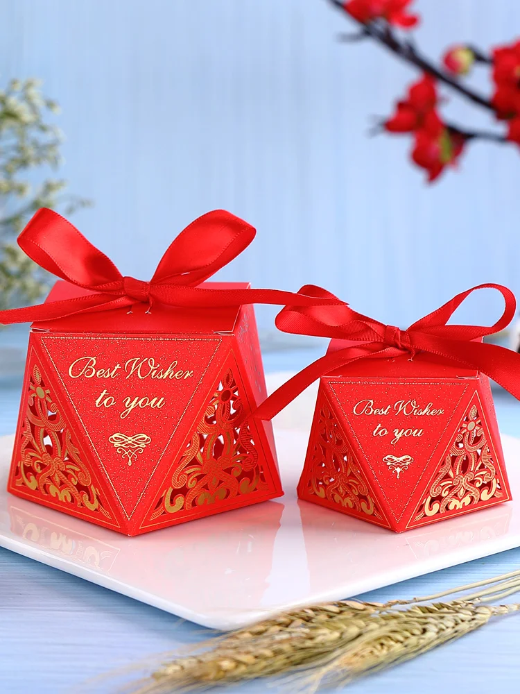 Коробка для конфет в виде бриллиантов свадебные сувениры подарки бумажная