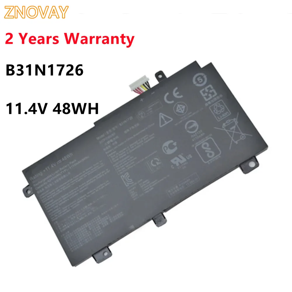 

ZNOVAY B31N1726 Laptop Battery For Asus FX504GD FX504GM FX80GD FX80GM FX86FM FX86FE FX504GE FX505 TUF565GD TUF554G 11.4V 48WH