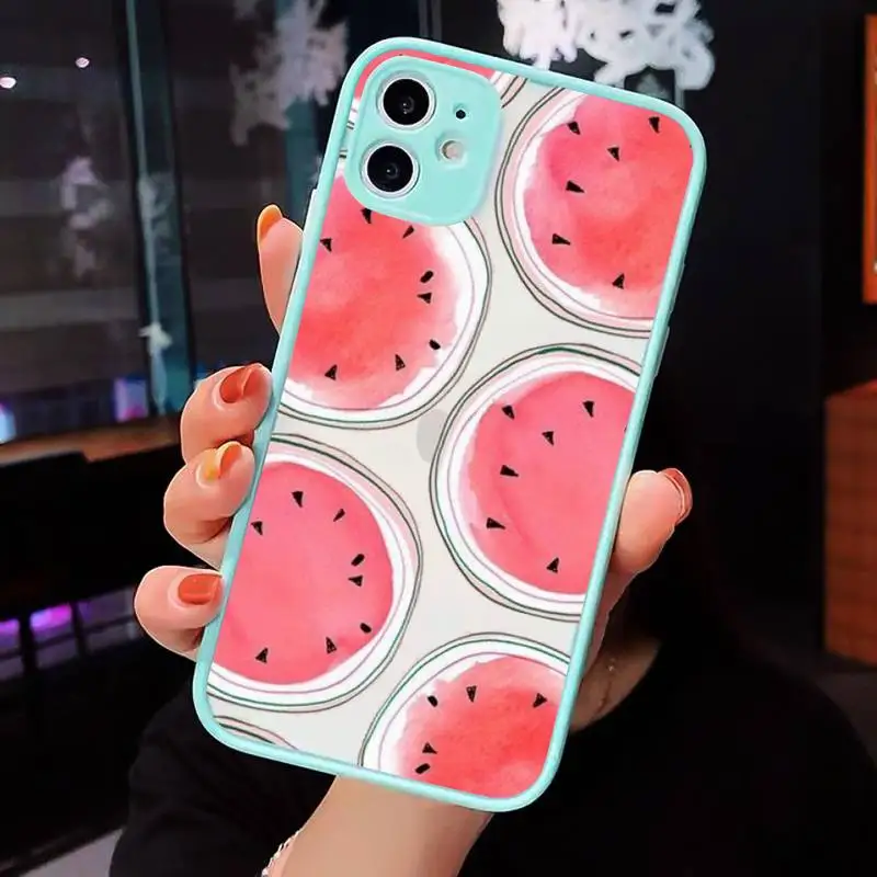 

Fashion Cute Cartoon Fruit Lemon Pineapple Phone Case For iPhone 12 11 Mini Pro XR XS Max 7 8 Plus X Matte transparent