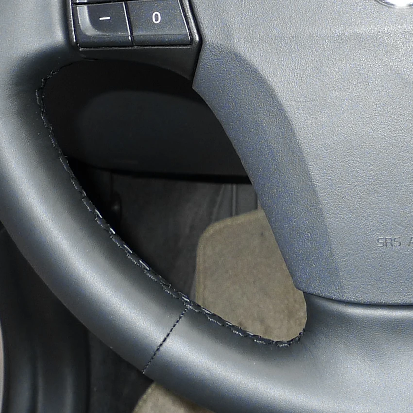 

Hand-stitched Black Genuine Leather Anti-slip Car Steering Wheel Cover for Volvo S40 2006-2012 V50 2005-2011