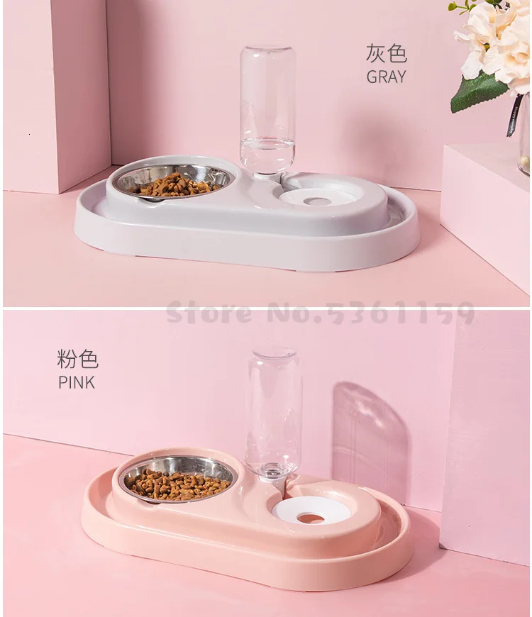 Dog Drinking Water Machine Automatic Dog Bowl Cat Bowl Double Bowl Pet Feeder Teddy Water Drinker Cat Drinking Machine