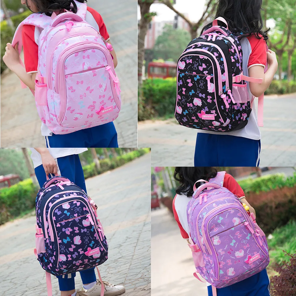 New Big Capacity Children School Bags for Teenagers Girls Bow print Backpack Waterproof Durable school backpack mochilas escolar | Багаж и