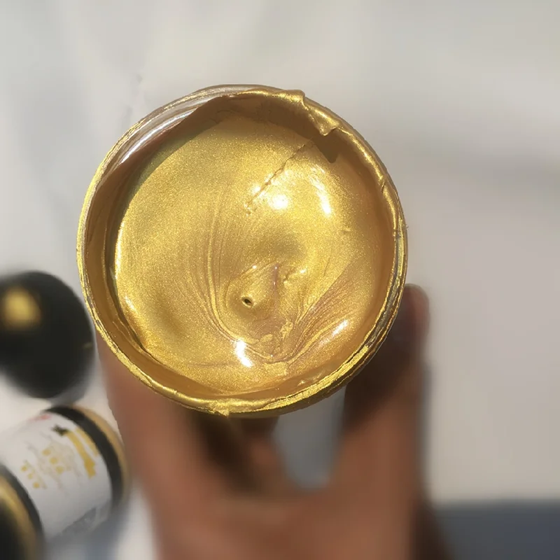 Бесплатная доставка статуя Будды High end Открытый 300 мл металлик свет золото Краски