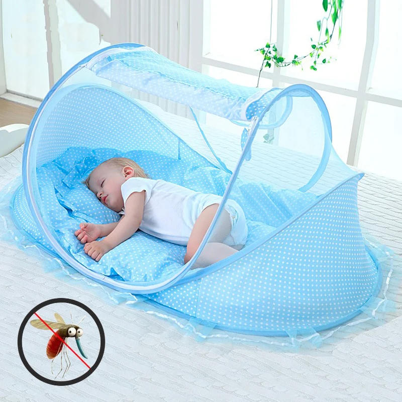 

Baby Crib Netting Portable Foldable Baby Bed Mosquito Net Polyester Newborn Sleep Bed Travel Bed Netting Play Tent Children GYH