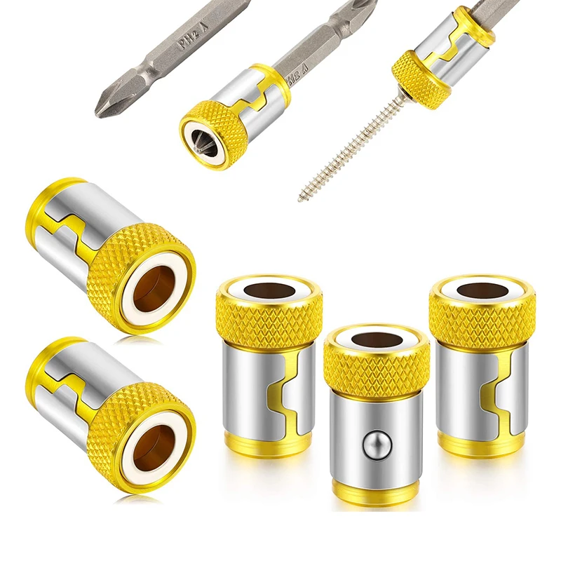 

Universal Magnetic Ring 1/4” Metal Screwdriver Bit Magnetic Ring For 6.35mm Shank Anti-Corrosion Drill Bit Magnet Powerful Ring