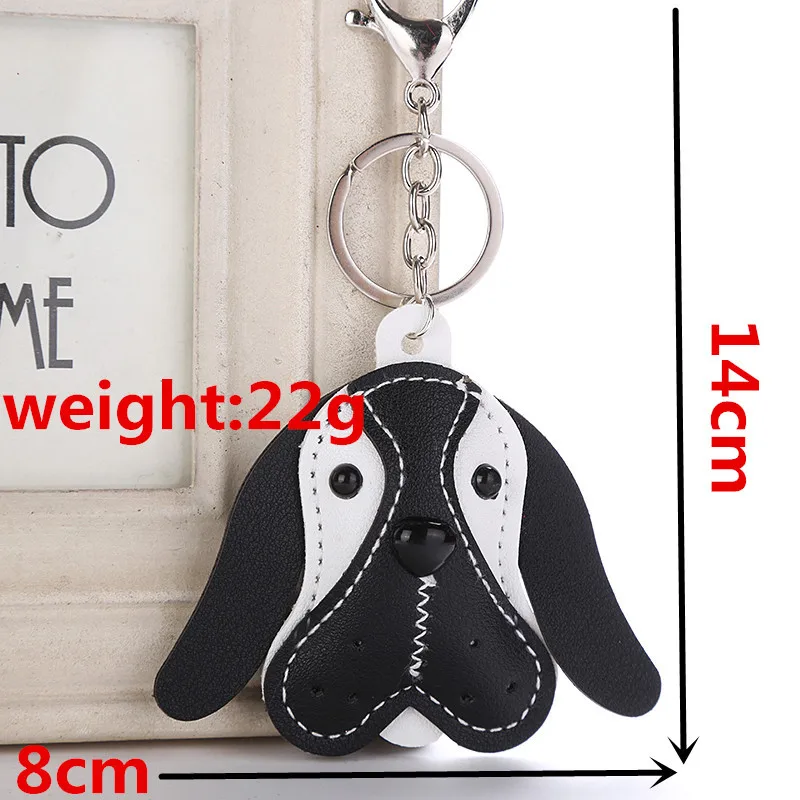 Брелок для ключей в виде собаки женская подвеска сумки кожаный металлический