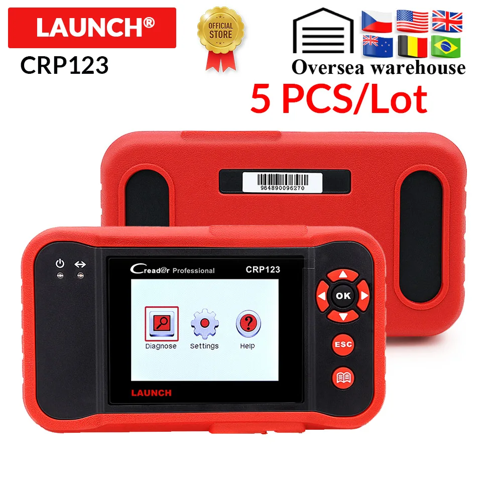 LAUNCH X431 CRP123 OBD2 автомобильный сканер ABS подушки безопасности srs Трансмиссия двигателя автомобиля диагностический инструмент Бесплатное обновление pk Creader VII