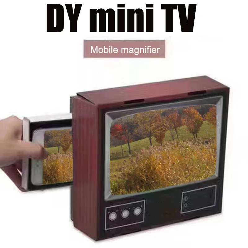 3D портативный универсальный телефон усилитель экрана Ретро Televison форма
